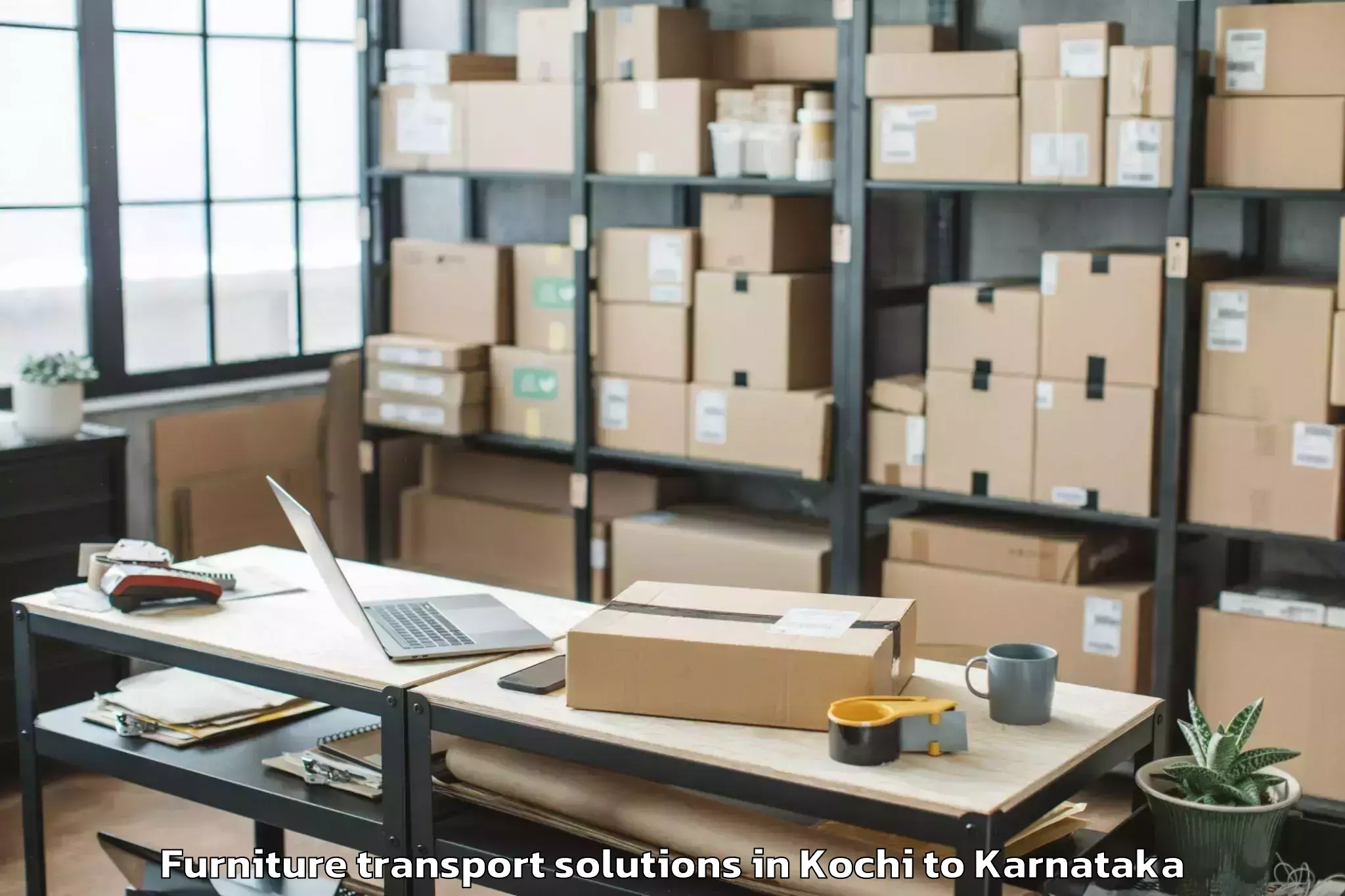 Book Kochi to Haveri Furniture Transport Solutions Online